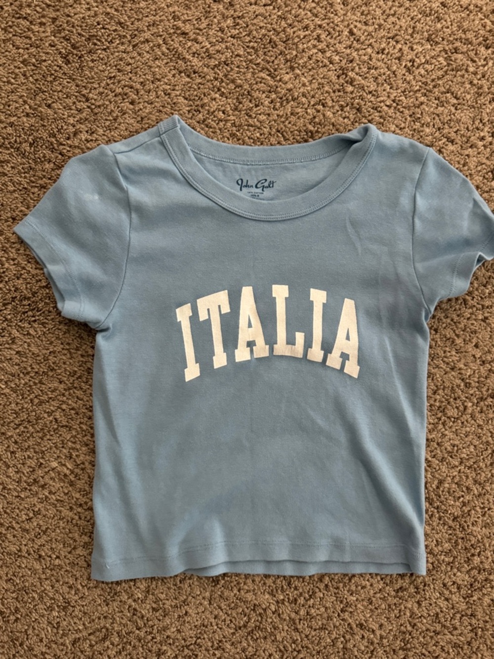 Brandy Melville 'Italia' Graphic Tee - Light Blue- never worn
